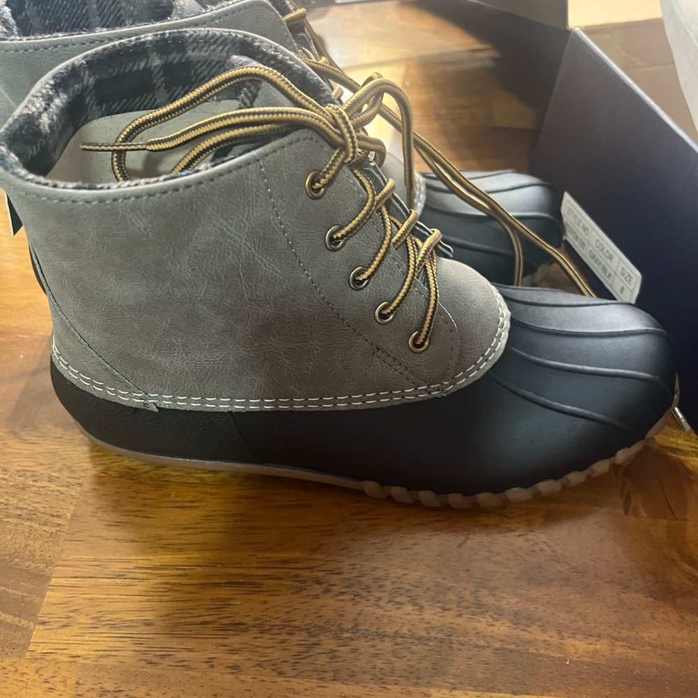 Henry Ferrera Two-Tone Lace Up Boots